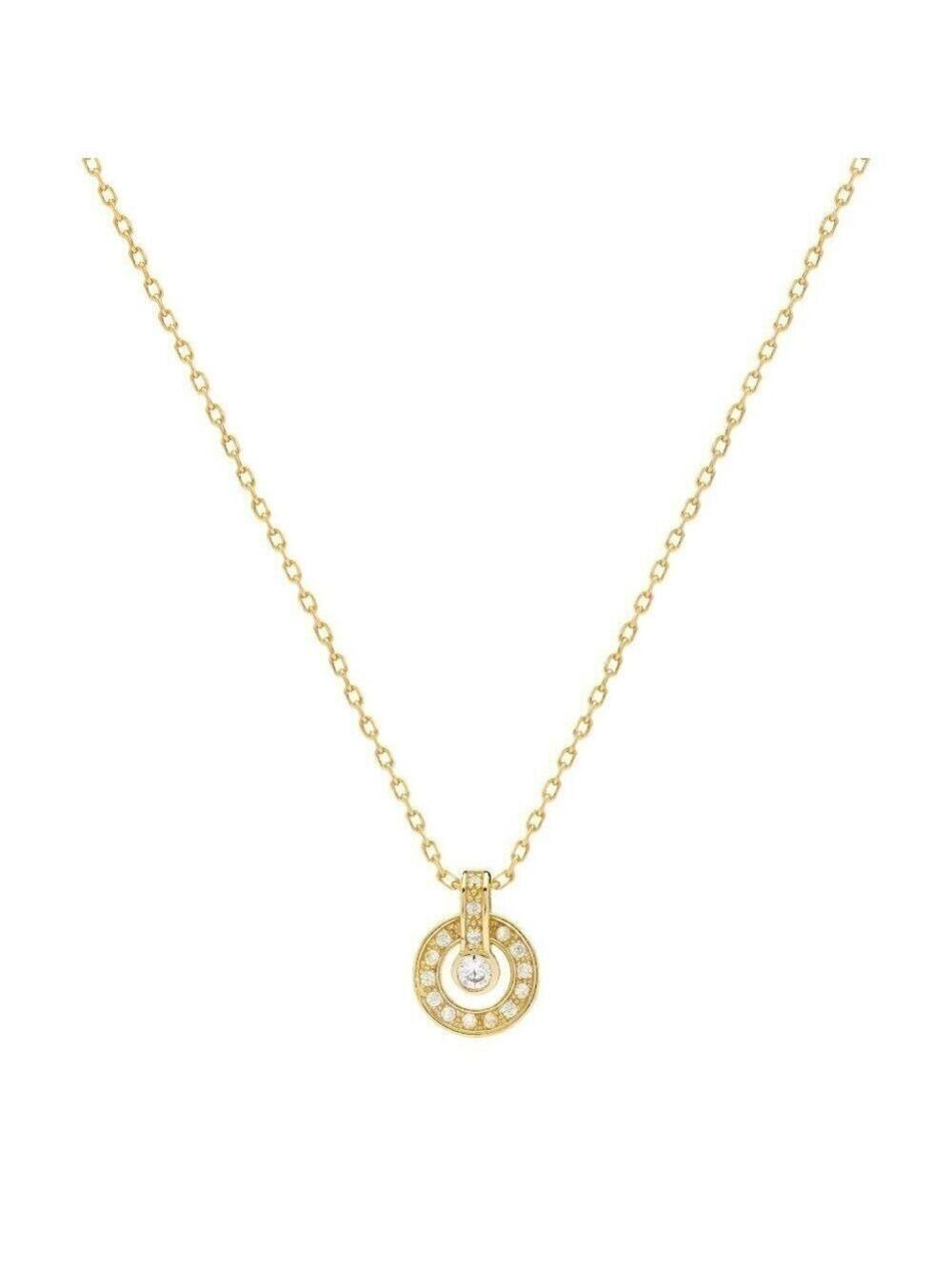 Interlocking Crystal Ring Necklace - Picture 1 of 3